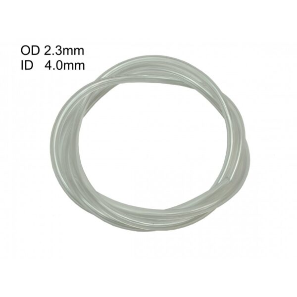 180604_2 1M Clear Fuel Pipe 2.3mm ID / 4.0mm OD Fit Various Strimmer Hedge Trimmer Chainsaw