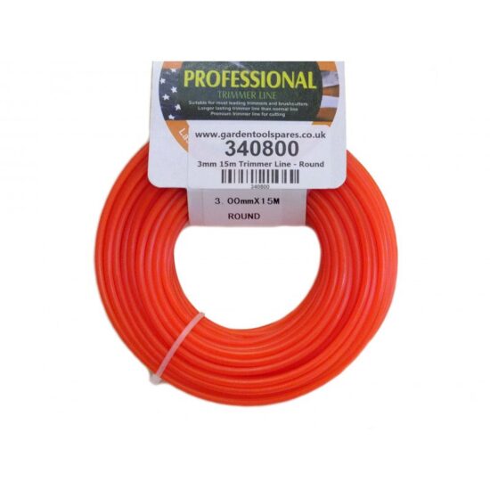 Strimmer Brushcutter Nylon Line / Cord 3mm x 15m - Orange