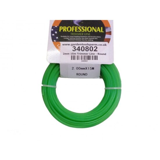 340802.jpg Strimmer / Brushcutter Nylon Line / Cord 2mm x 15m - Green