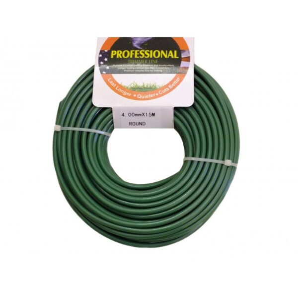 Strimmer / Brushcutter Nylon Line / Cord 4mm x 15m - Green